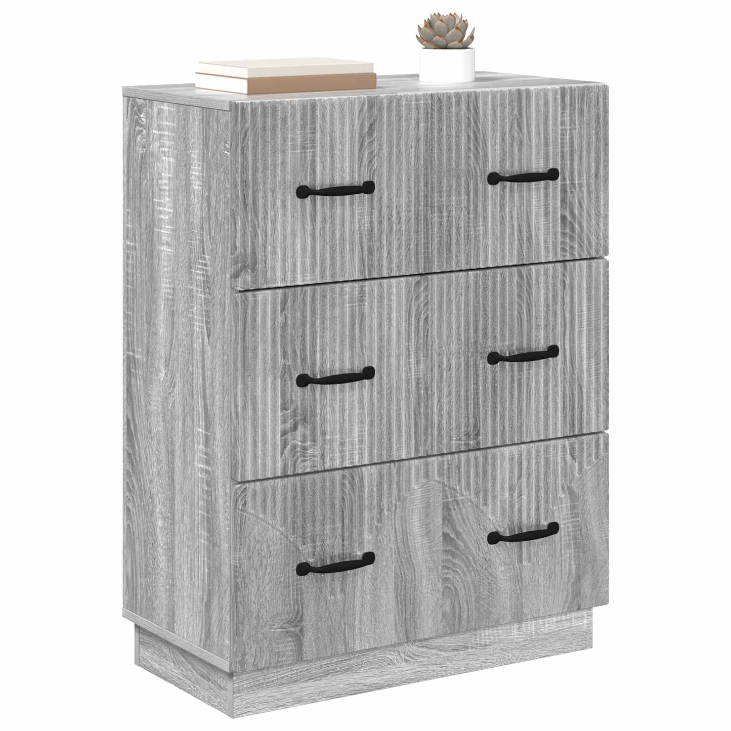 vidaXL Ντουλάπι με Συρτάρια Γκρι Sonoma 66 x 34,5 x 87 εκ.