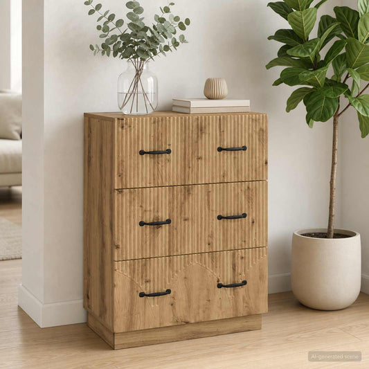 vidaXL Ντουλάπι με Συρτάρια 66 x 34,5 x 87 εκ. Επεξεργασμένο Ξύλο