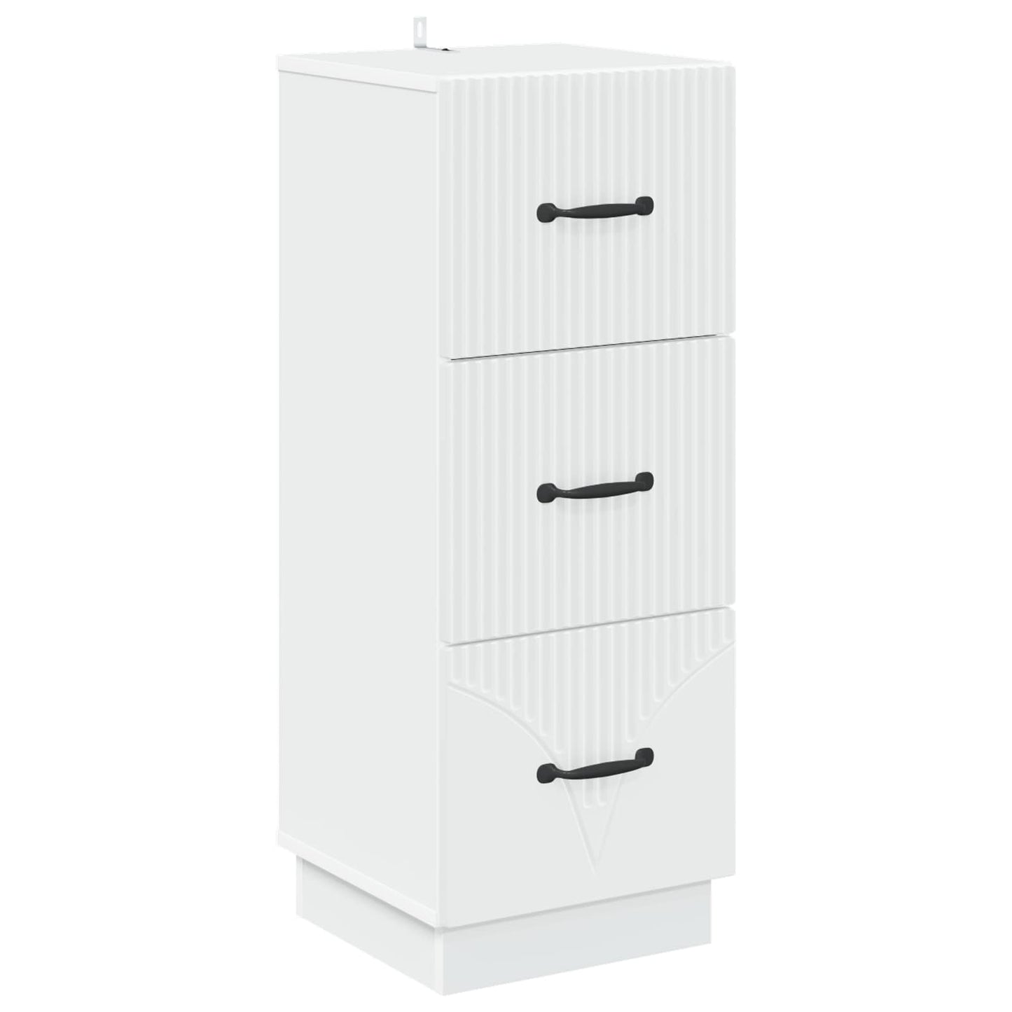 vidaXL Ντουλάπι με Συρτάρια Λευκό 33 x 34,5 x 87 εκ.