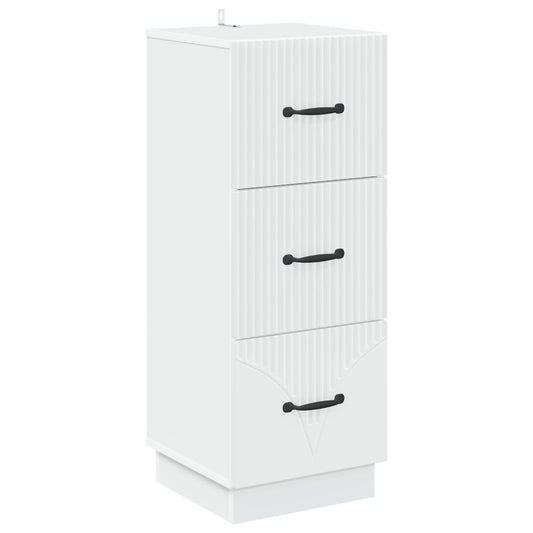 vidaXL Ντουλάπι με Συρτάρια Λευκό 33 x 34,5 x 87 εκ.