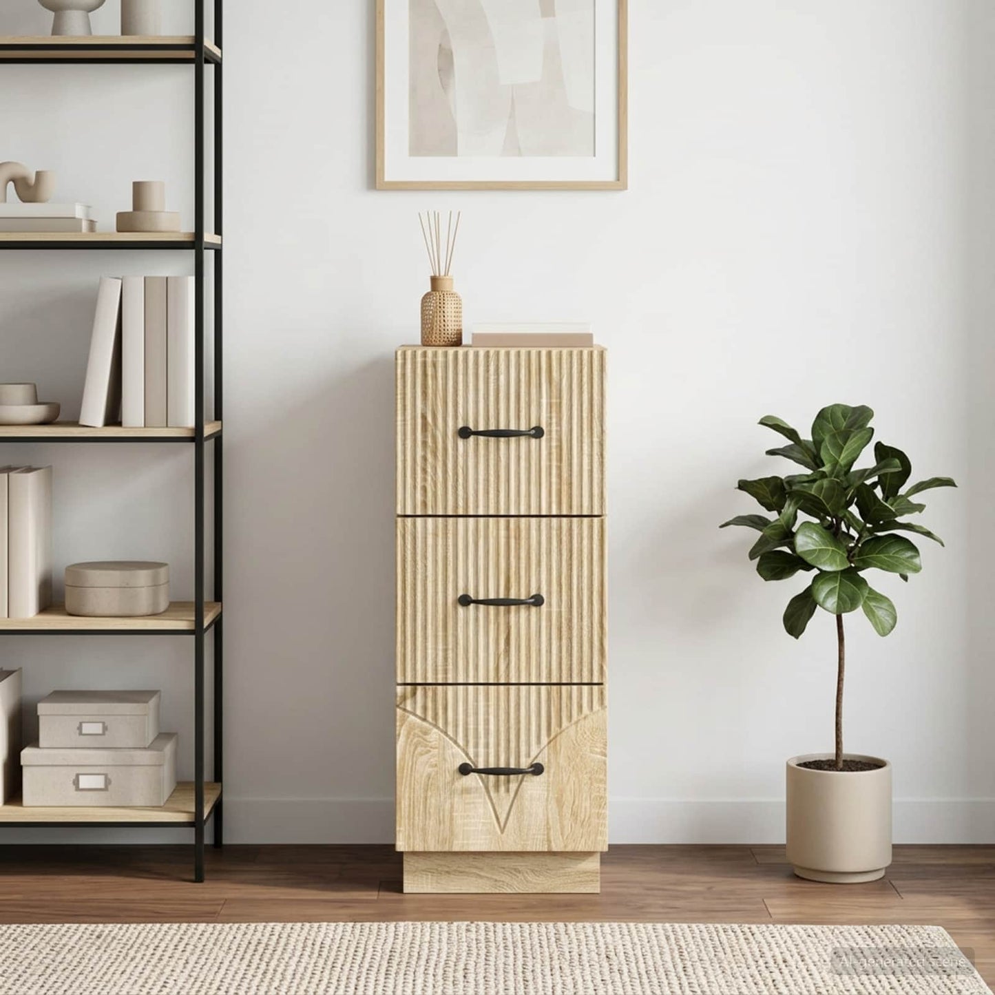 vidaXL Ντουλάπι με Συρτάρια 33 x 34,5 x 87 εκ. Επεξεργασμένο Ξύλο