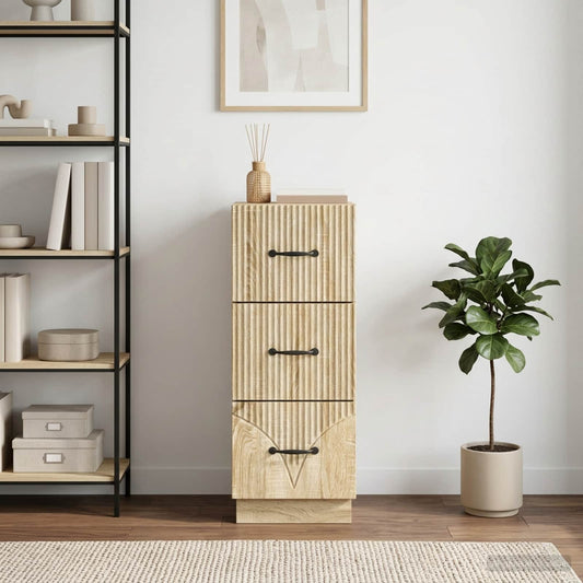vidaXL Ντουλάπι με Συρτάρια 33 x 34,5 x 87 εκ. Επεξεργασμένο Ξύλο