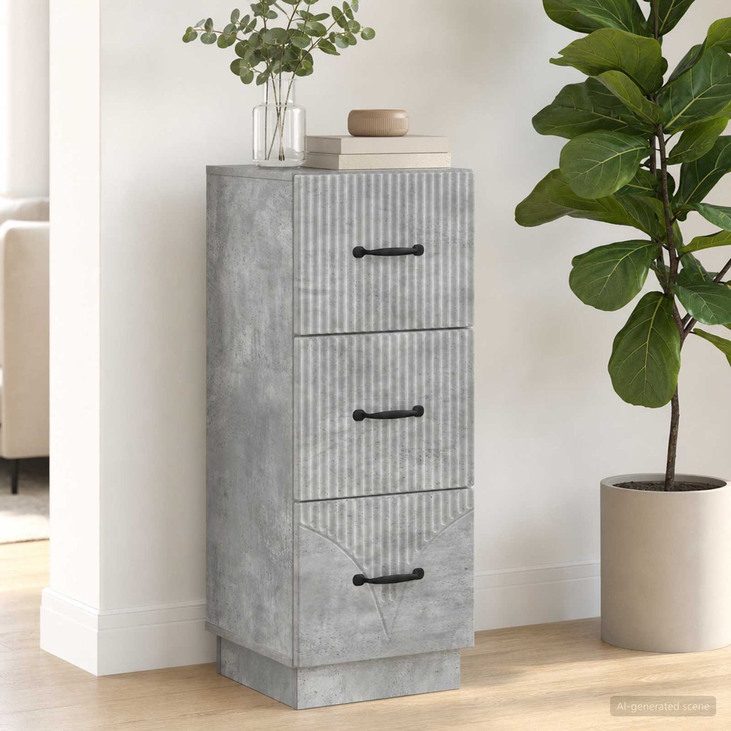 vidaXL Ντουλάπι με Συρτάρια 33 x 34,5 x 87 εκ. Επεξεργασμένο Ξύλο