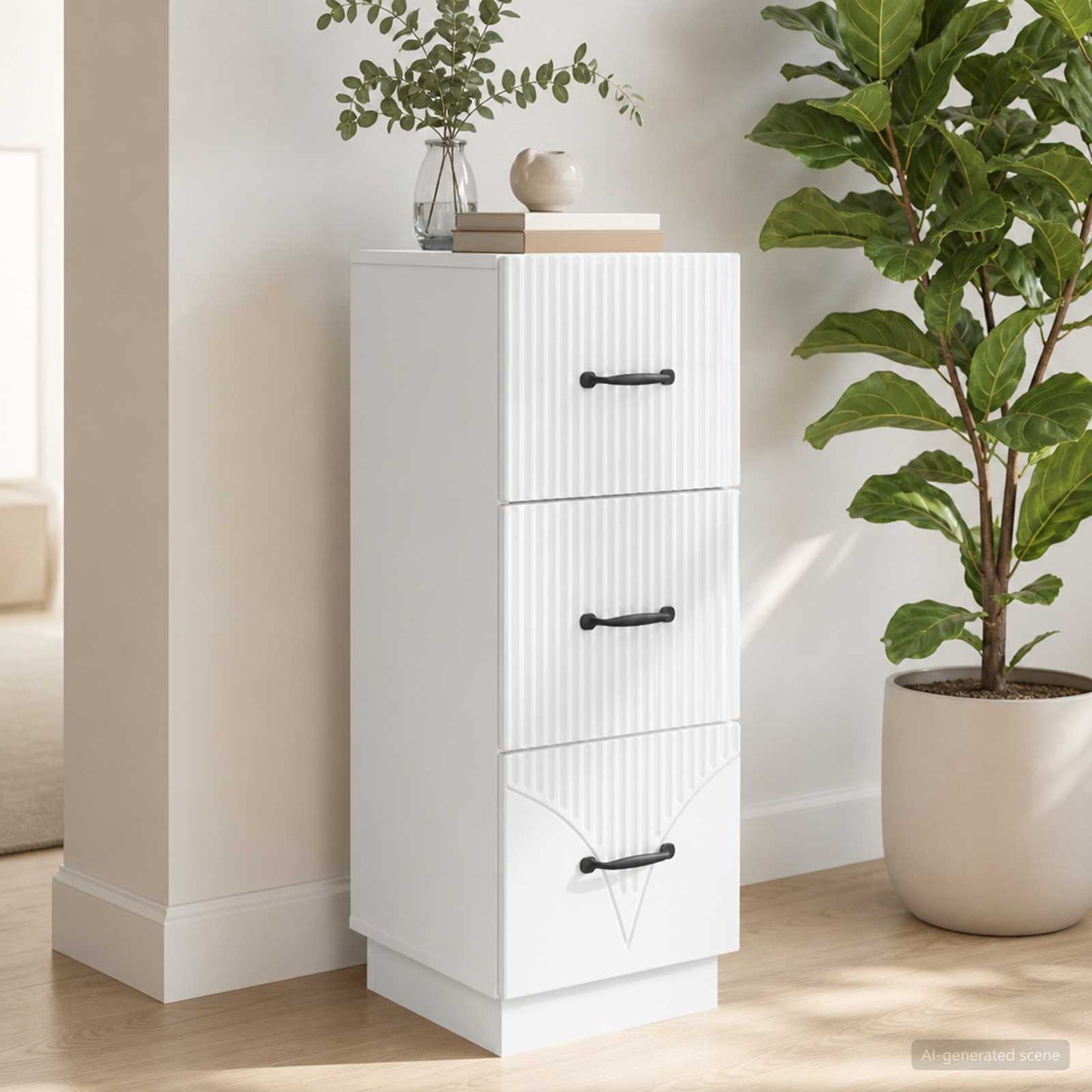 vidaXL Ντουλάπι με Συρτάρια 33 x 34,5 x 87 εκ. Επεξεργασμένο Ξύλο