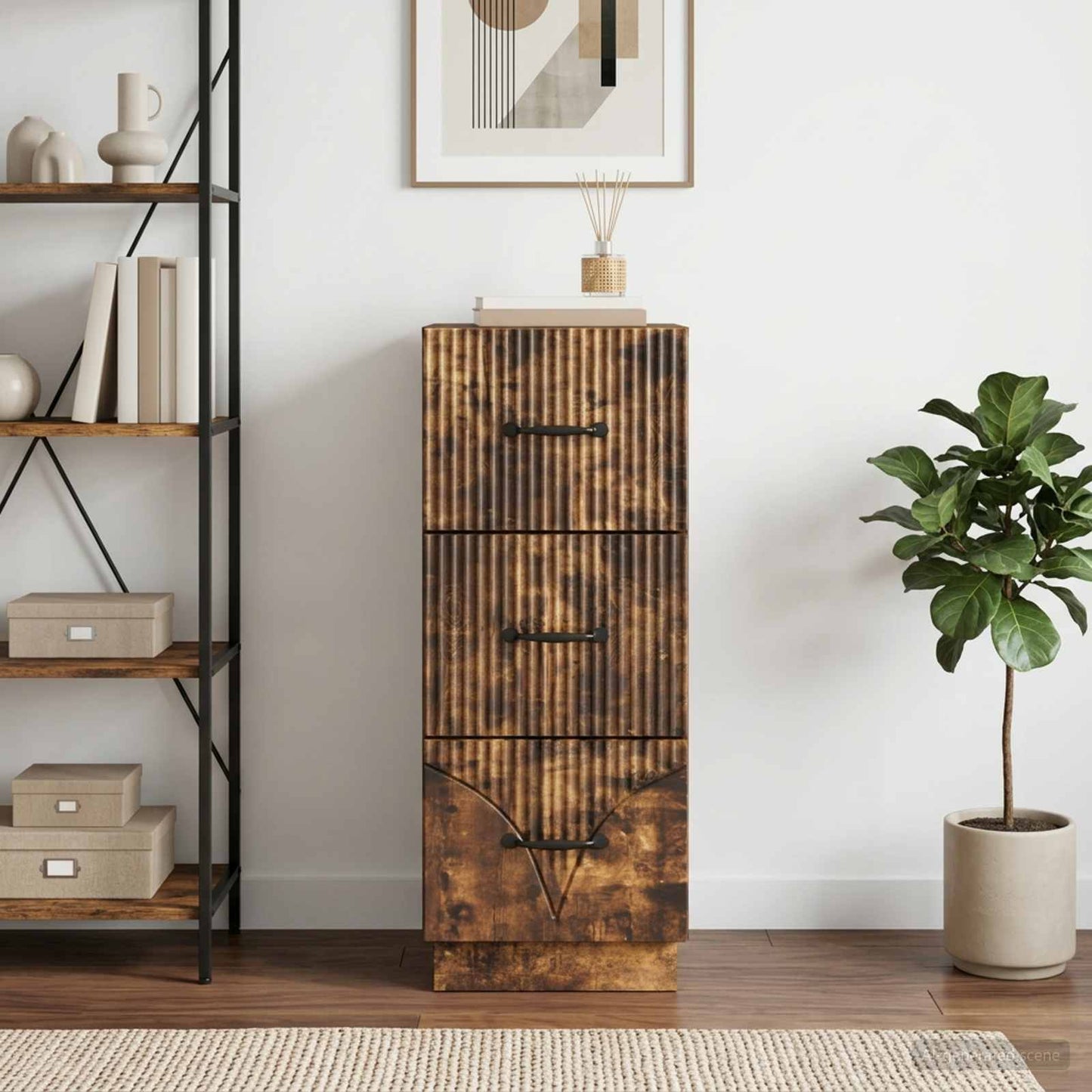 vidaXL Ντουλάπι με Συρτάρια 33 x 34,5 x 87 εκ. Επεξεργασμένο Ξύλο