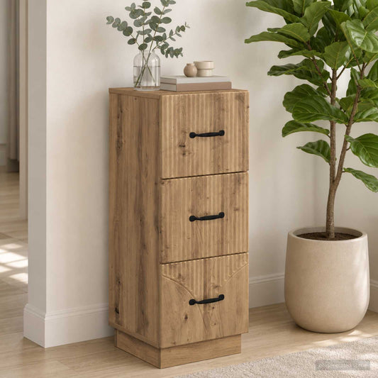 vidaXL Ντουλάπι με Συρτάρια 33 x 34,5 x 87 εκ. Επεξεργασμένο Ξύλο
