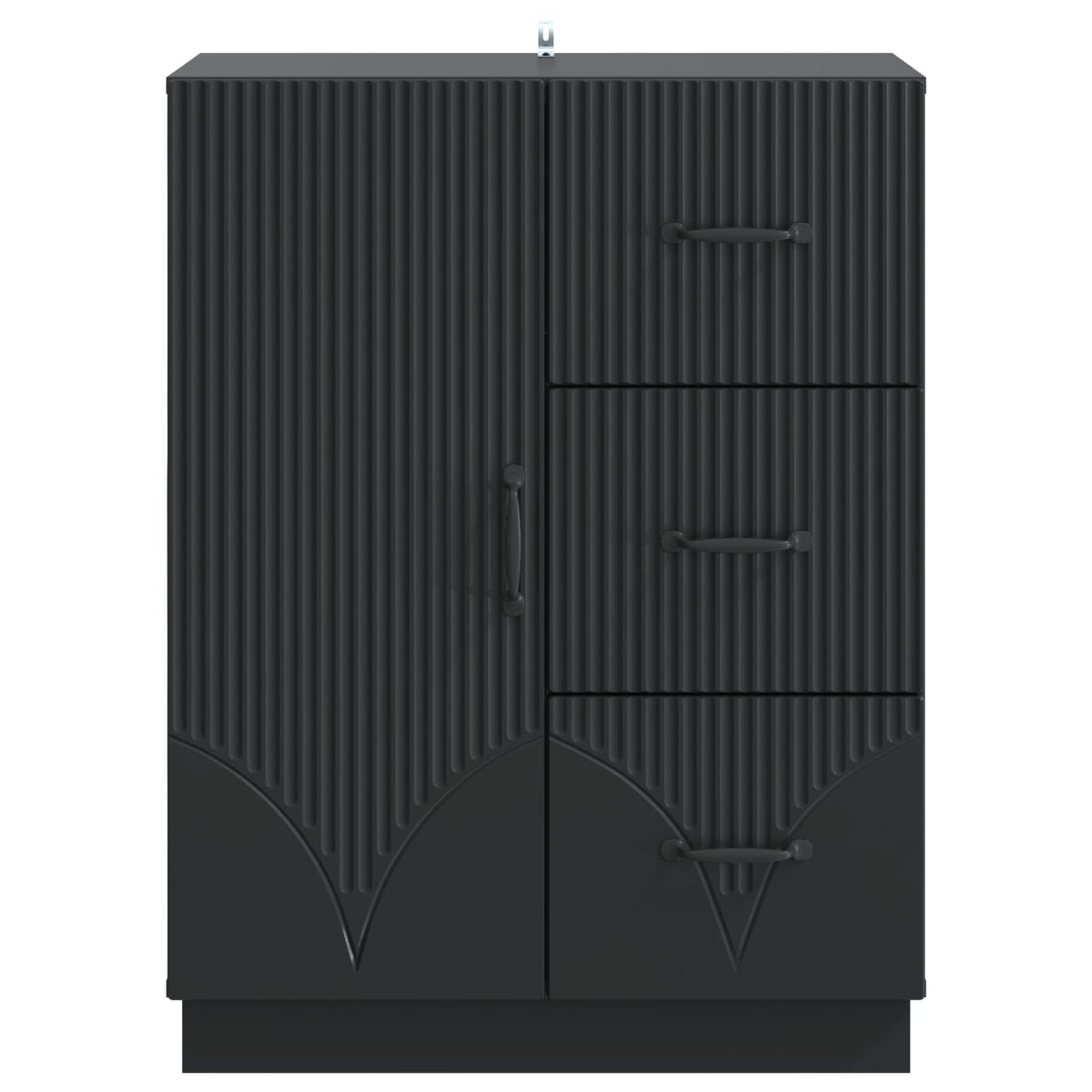 vidaXL Πλαϊνό γραφείο Μαύρο 66 x 34,5 x 87 εκ. Επεξεργασμένο Ξύλο