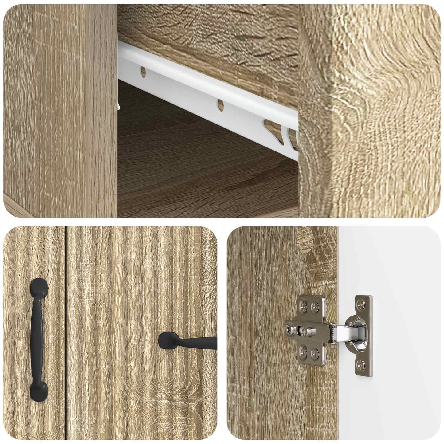vidaXL Πλαϊνό γραφείο με συρτάρι Sonoma Δρυς 66 x 34,5 x 87 εκ.