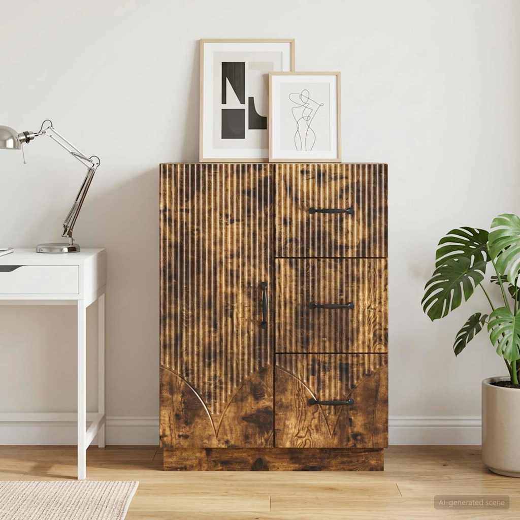 vidaXL Πλαϊνό γραφείο Καπνισμένο Ξύλο Δρυός 66 x 34,5 x 87 εκ.