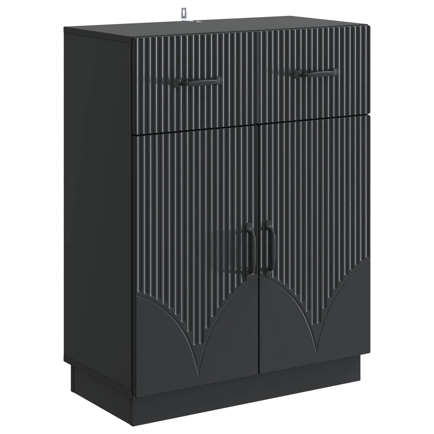 vidaXL Πλαϊνό γραφείο Μαύρο 66 x 34,5 x 87 εκ. Επεξεργασμένο Ξύλο