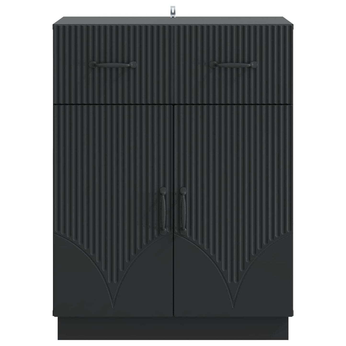 vidaXL Πλαϊνό γραφείο Μαύρο 66 x 34,5 x 87 εκ. Επεξεργασμένο Ξύλο