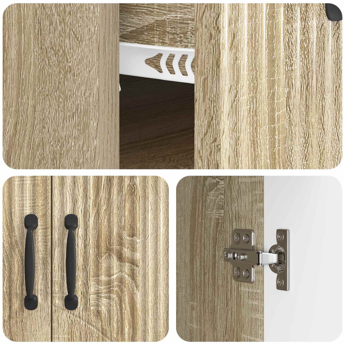 vidaXL Πλαϊνό γραφείο με συρτάρι Sonoma Δρυς 66 x 34,5 x 87 εκ.