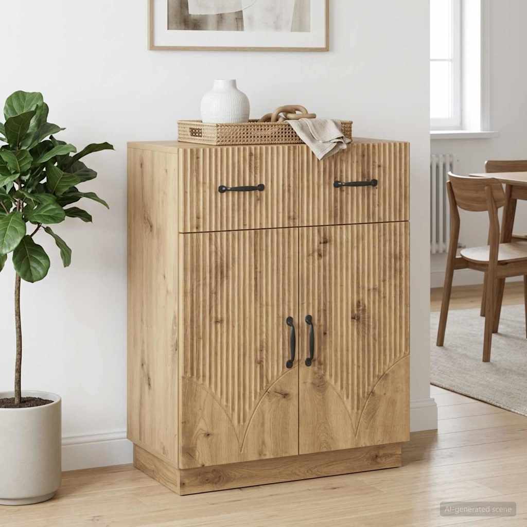 vidaXL Πλαϊνό γραφείο Artisan Δρυς 66 x 34,5 x 87 εκ.