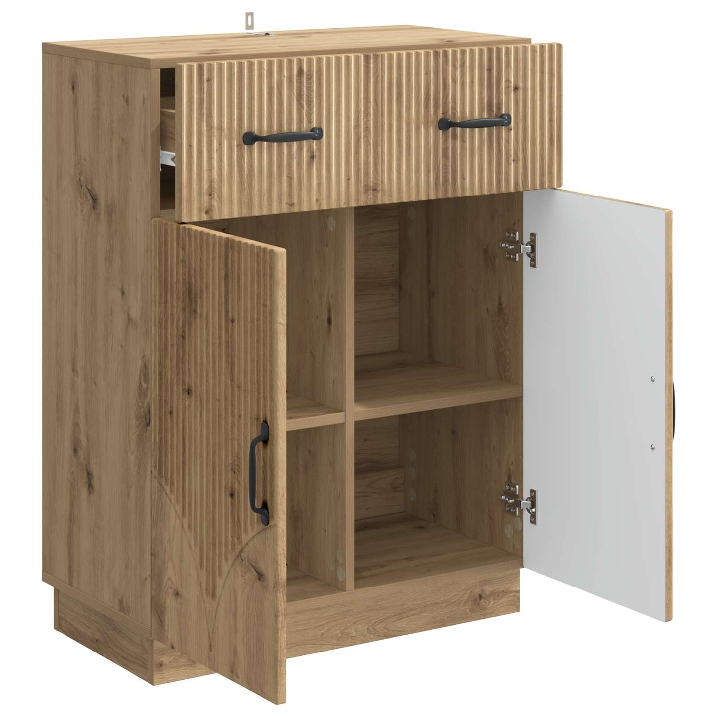 vidaXL Πλαϊνό γραφείο Artisan Δρυς 66 x 34,5 x 87 εκ.
