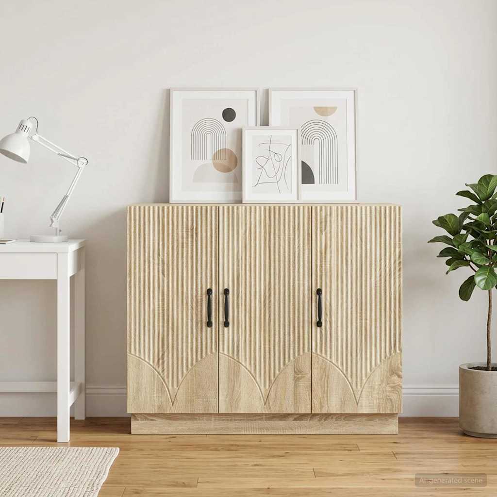 vidaXL Πλαϊνό γραφείο Sonoma Δρυς 89 x 34,5 x 77 εκ.