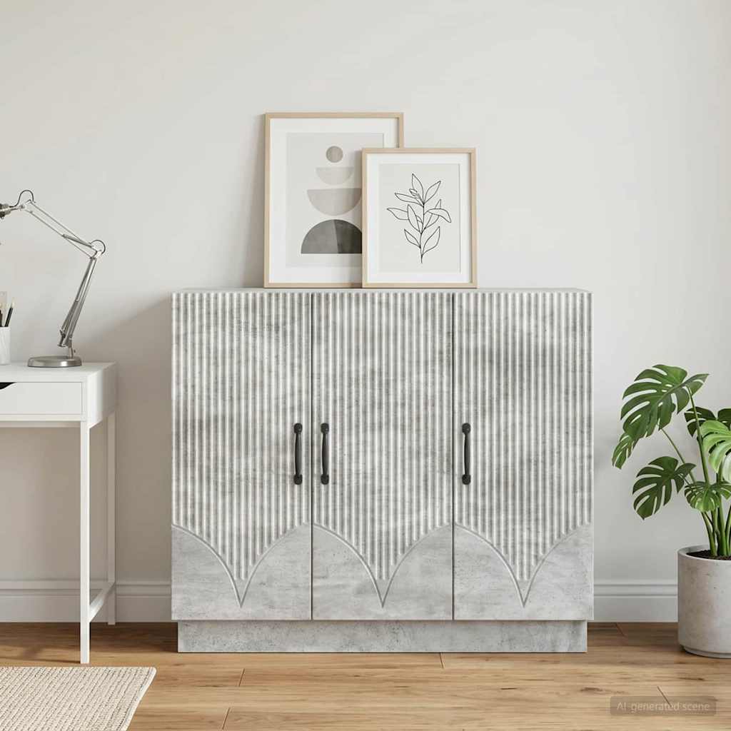vidaXL Πλαϊνό γραφείο Γκρι Σκυροδέματος 89 x 34,5 x 77 εκ.