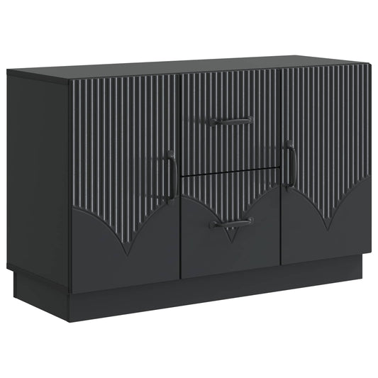 vidaXL Πλαϊνό γραφείο Μαύρο 89 x 34,5 x 57 εκ. Επεξεργασμένο Ξύλο