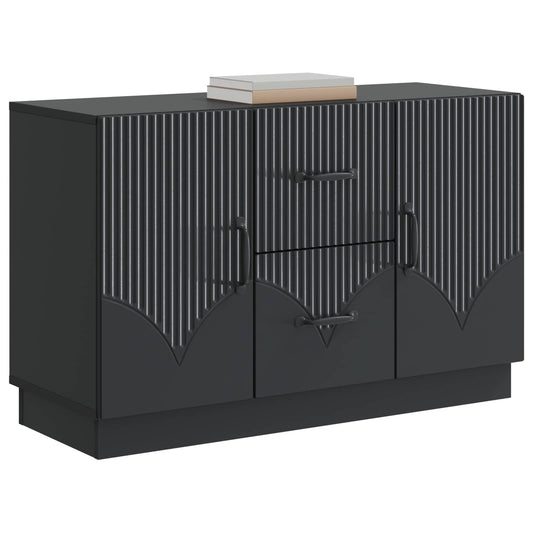 vidaXL Πλαϊνό γραφείο Μαύρο 89 x 34,5 x 57 εκ. Επεξεργασμένο Ξύλο