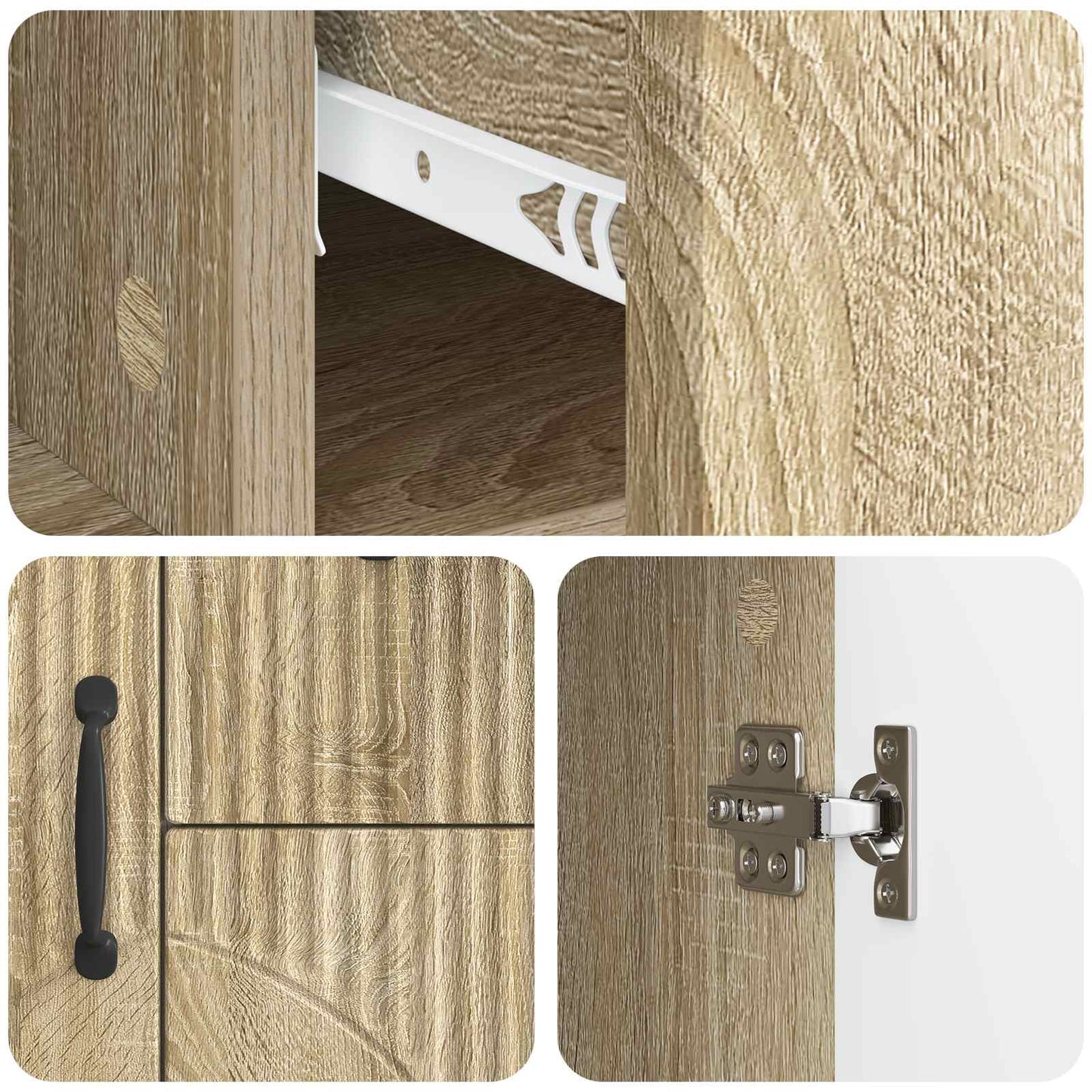 vidaXL Πλαϊνό γραφείο με συρτάρι Sonoma Δρυς 89 x 34,5 x 57 εκ.
