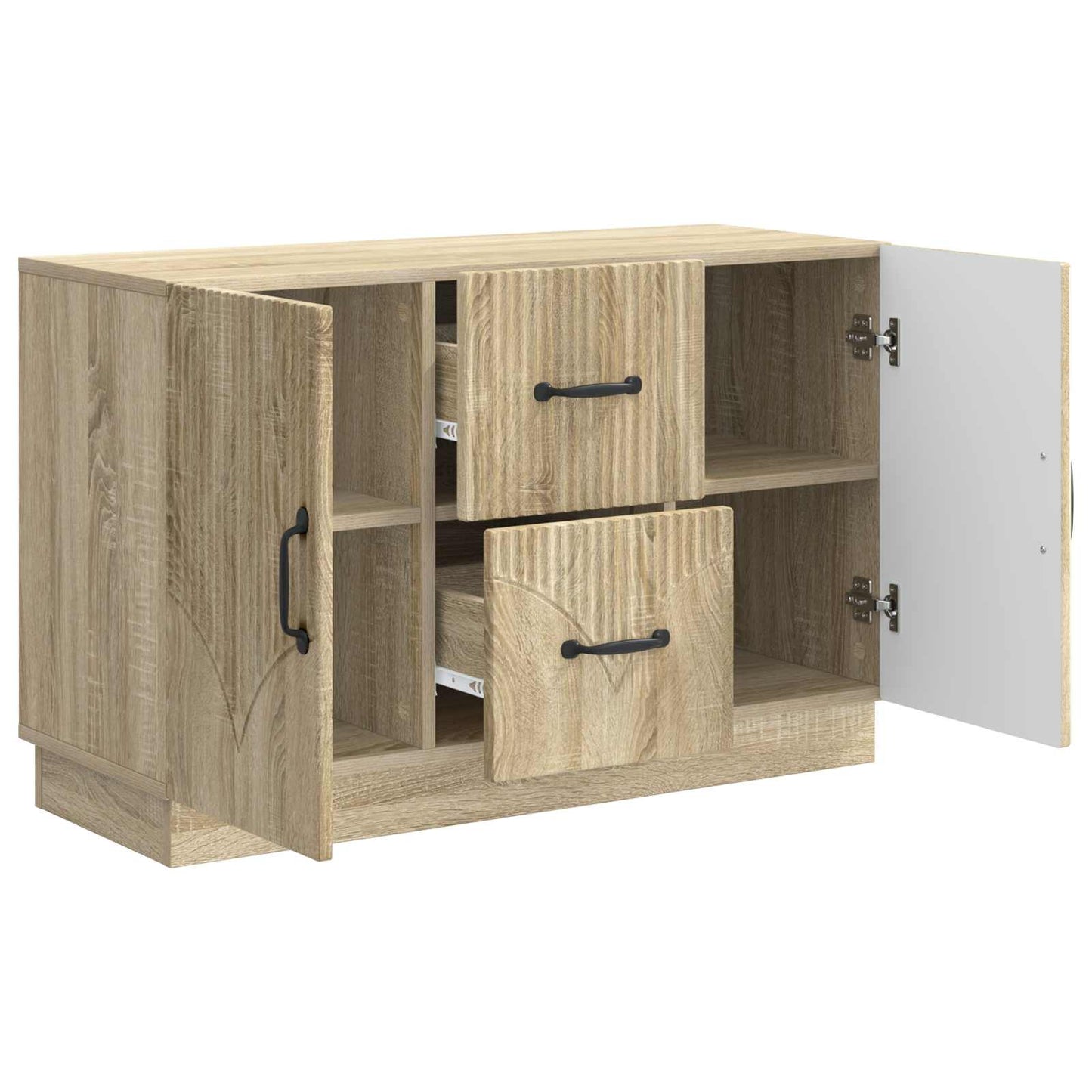 vidaXL Πλαϊνό γραφείο με συρτάρι Sonoma Δρυς 89 x 34,5 x 57 εκ.