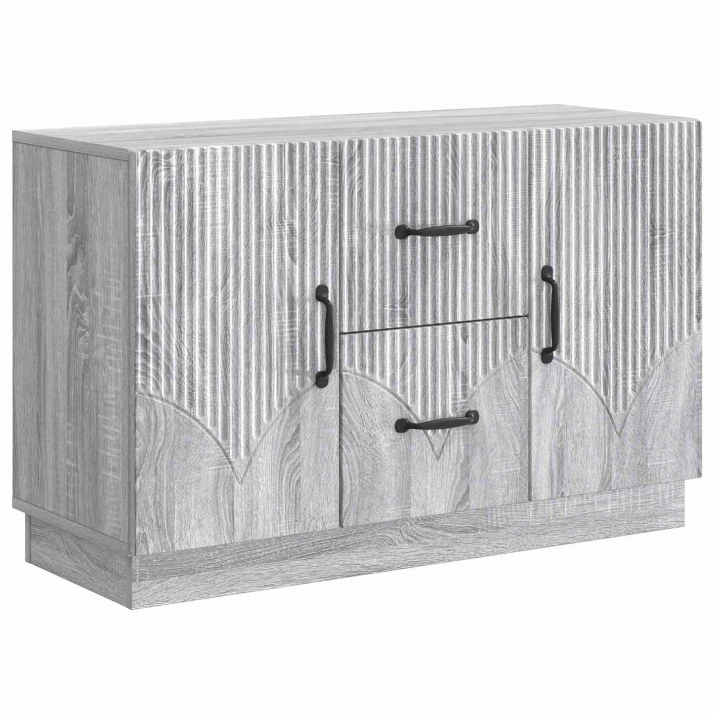 vidaXL Πλαϊνό γραφείο με συρτάρι Γκρι Sonoma 89 x 34,5 x 57 εκ.