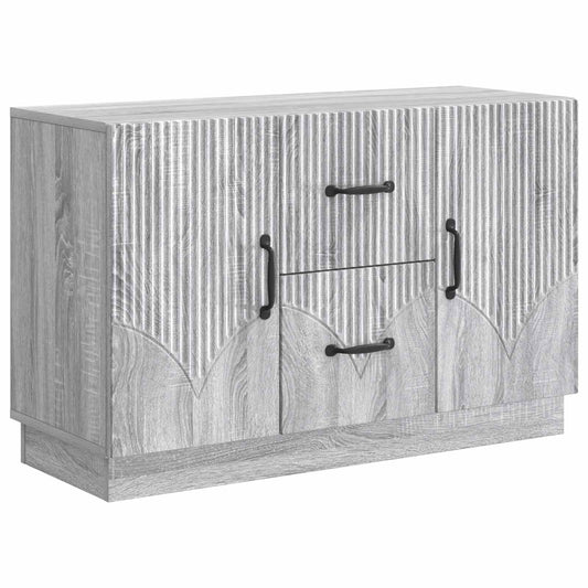 vidaXL Πλαϊνό γραφείο με συρτάρι Γκρι Sonoma 89 x 34,5 x 57 εκ.