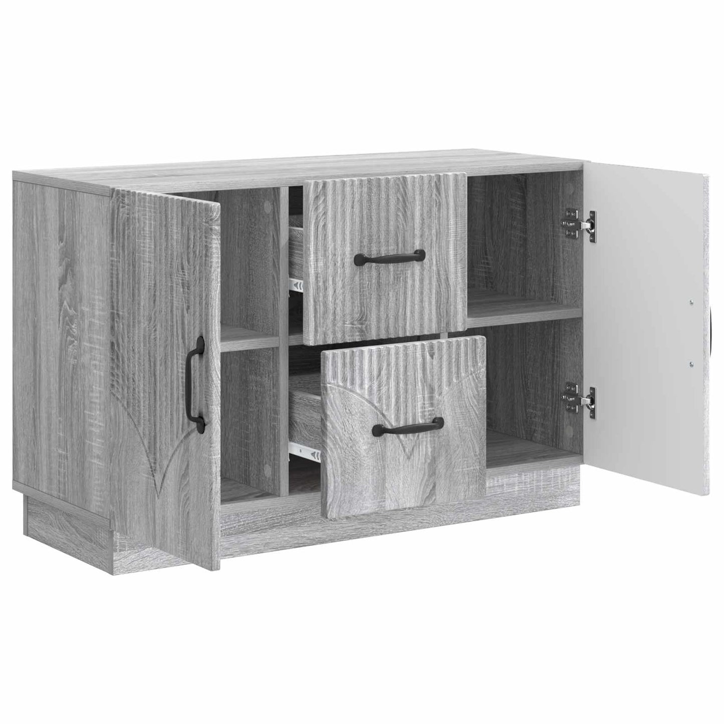 vidaXL Πλαϊνό γραφείο με συρτάρι Γκρι Sonoma 89 x 34,5 x 57 εκ.