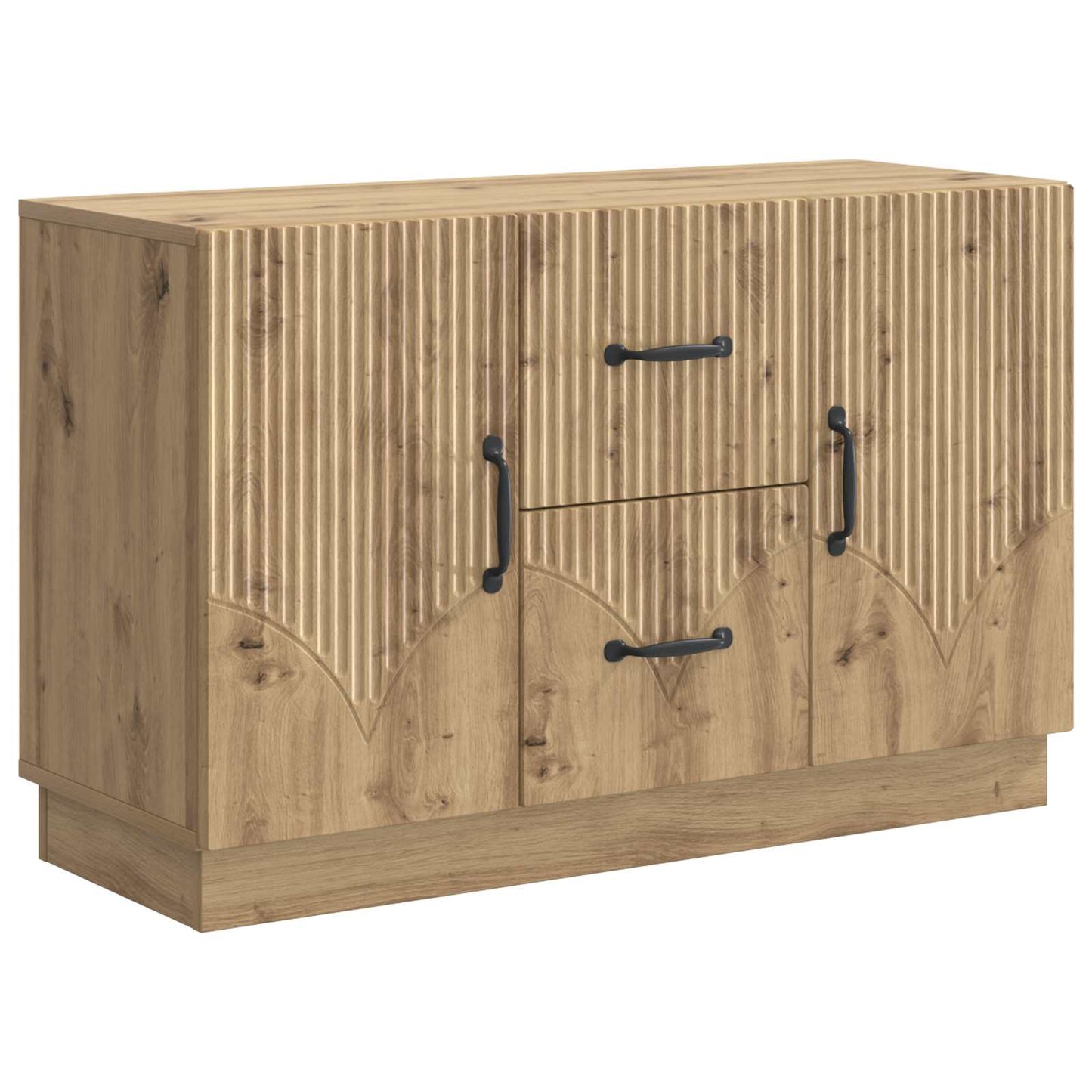 vidaXL Πλαϊνό γραφείο με συρτάρι Artisan Δρυς 89 x 34,5 x 57 εκ.