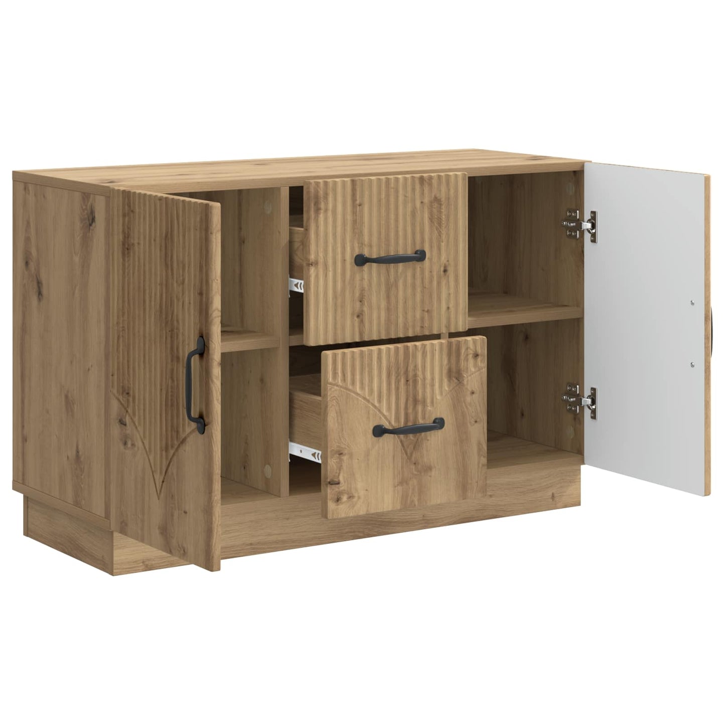 vidaXL Πλαϊνό γραφείο με συρτάρι Artisan Δρυς 89 x 34,5 x 57 εκ.