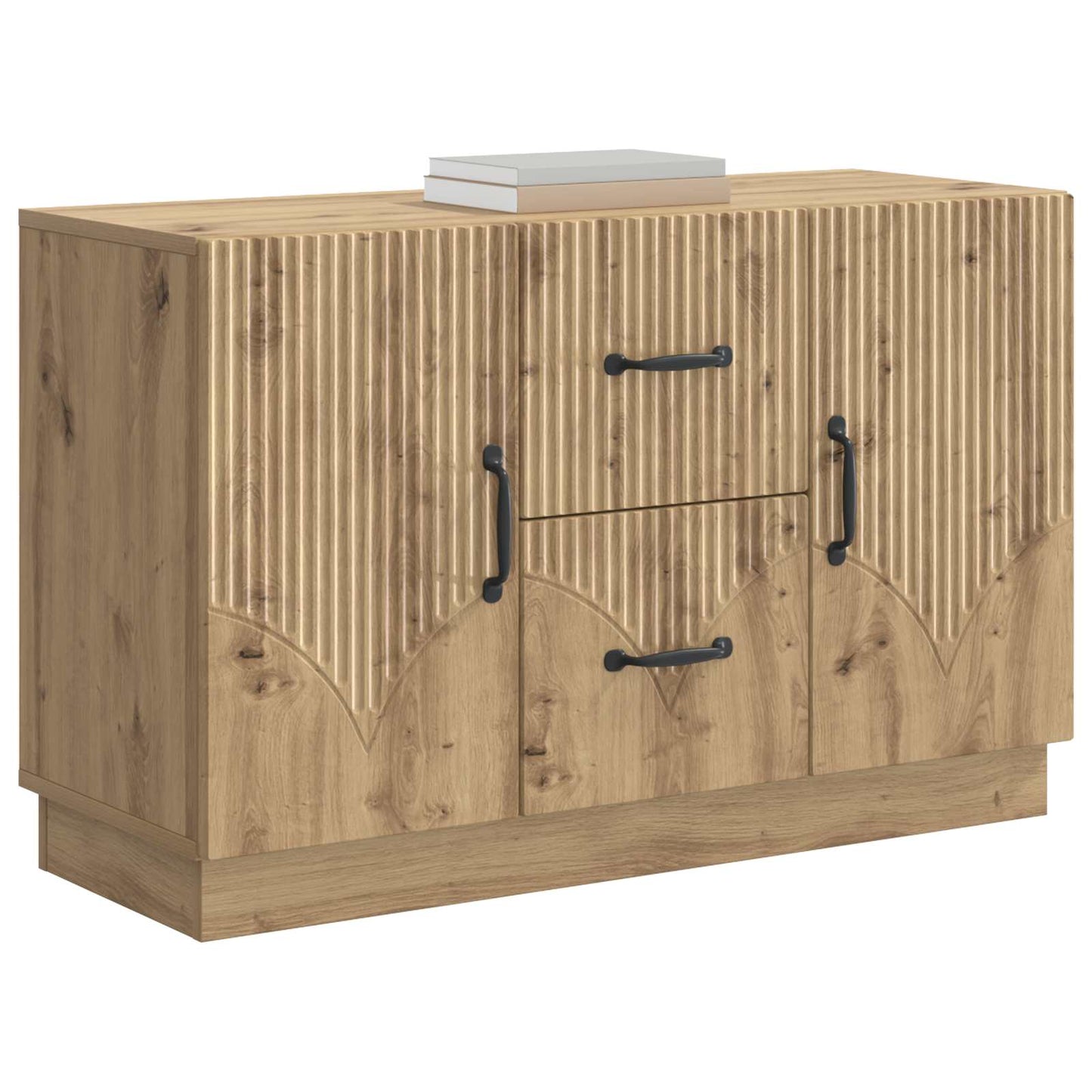 vidaXL Πλαϊνό γραφείο με συρτάρι Artisan Δρυς 89 x 34,5 x 57 εκ.