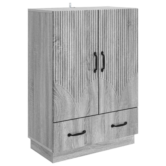 vidaXL Πλαϊνό γραφείο με συρτάρι Γκρι Sonoma 66 x 34,5 x 92 εκ.