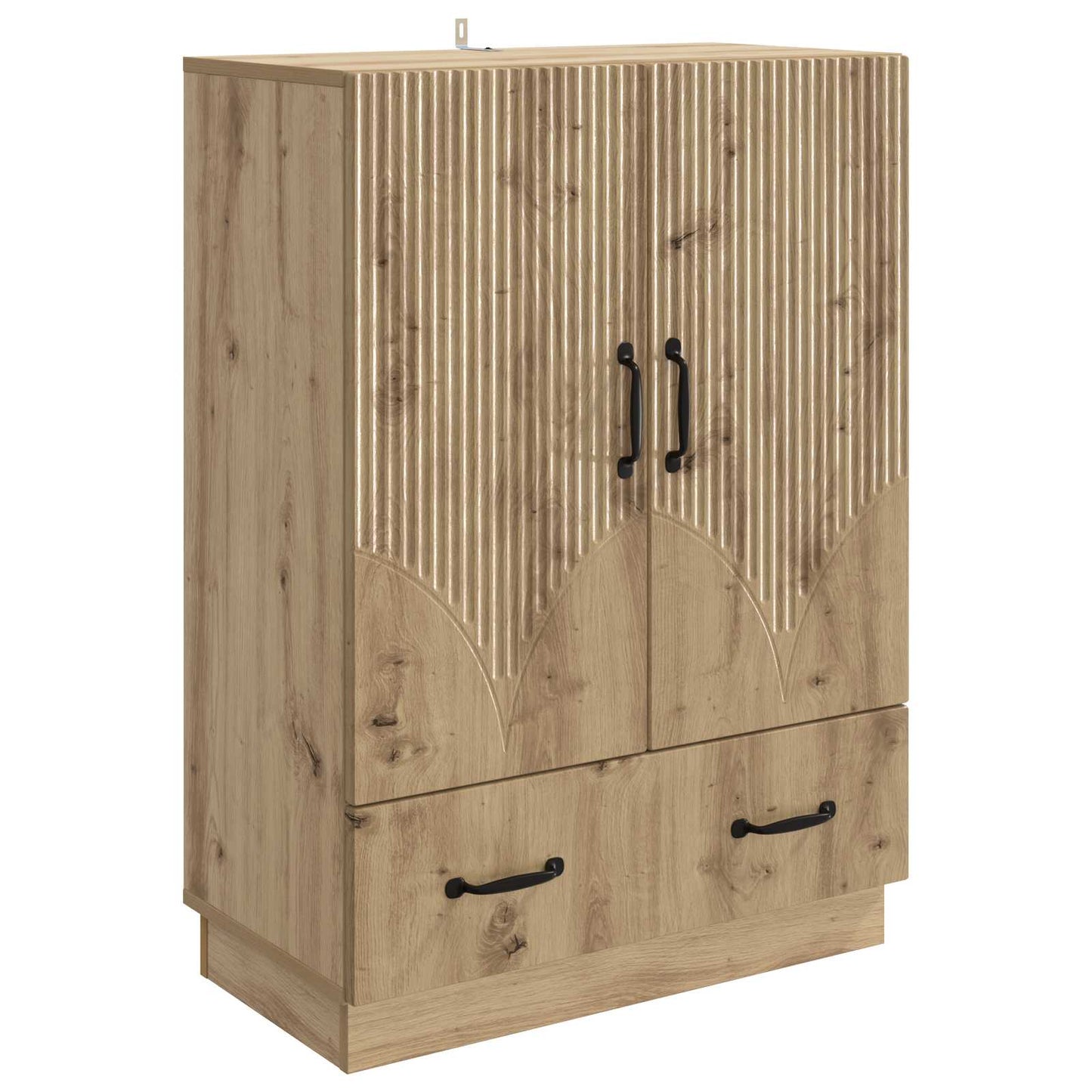 vidaXL Πλαϊνό γραφείο με συρτάρι Artisan Δρυς 66 x 34,5 x 92 εκ.