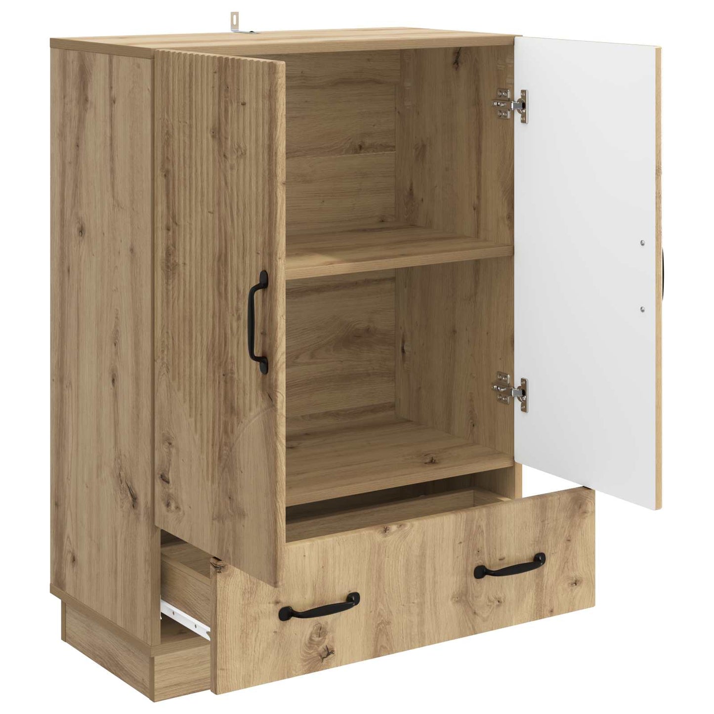 vidaXL Πλαϊνό γραφείο με συρτάρι Artisan Δρυς 66 x 34,5 x 92 εκ.