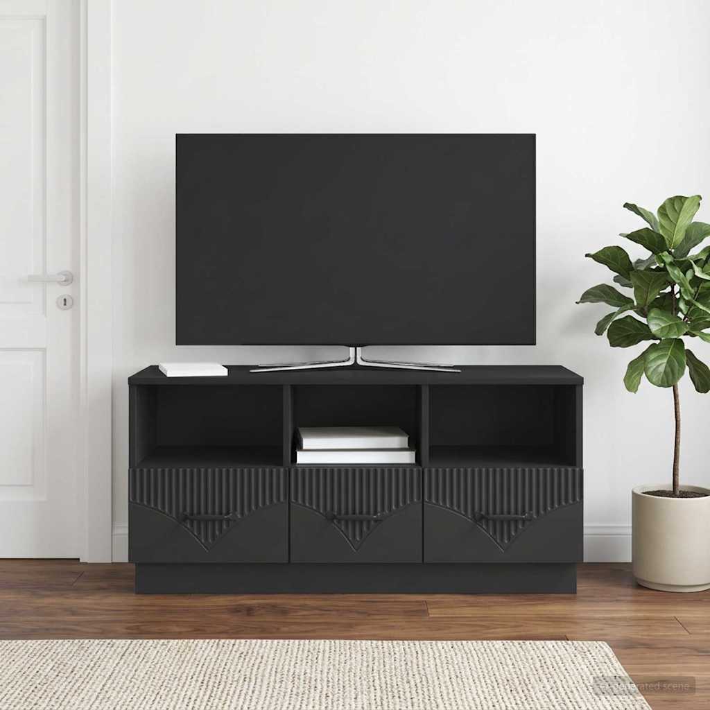 vidaXL Ντουλάπι TV Μαύρο 102 x 34,5 x 47 εκ Επεξεργασμένο Ξύλο