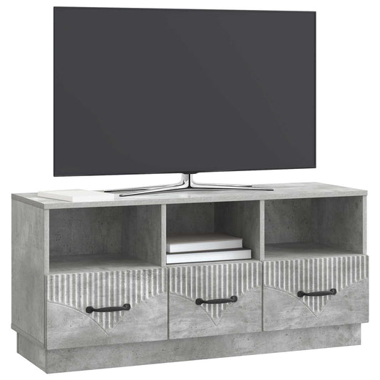 vidaXL Ντουλάπι TV με συρτάρι Γκρι Σκυροδέματος 102 x 34,5 x 47 εκ