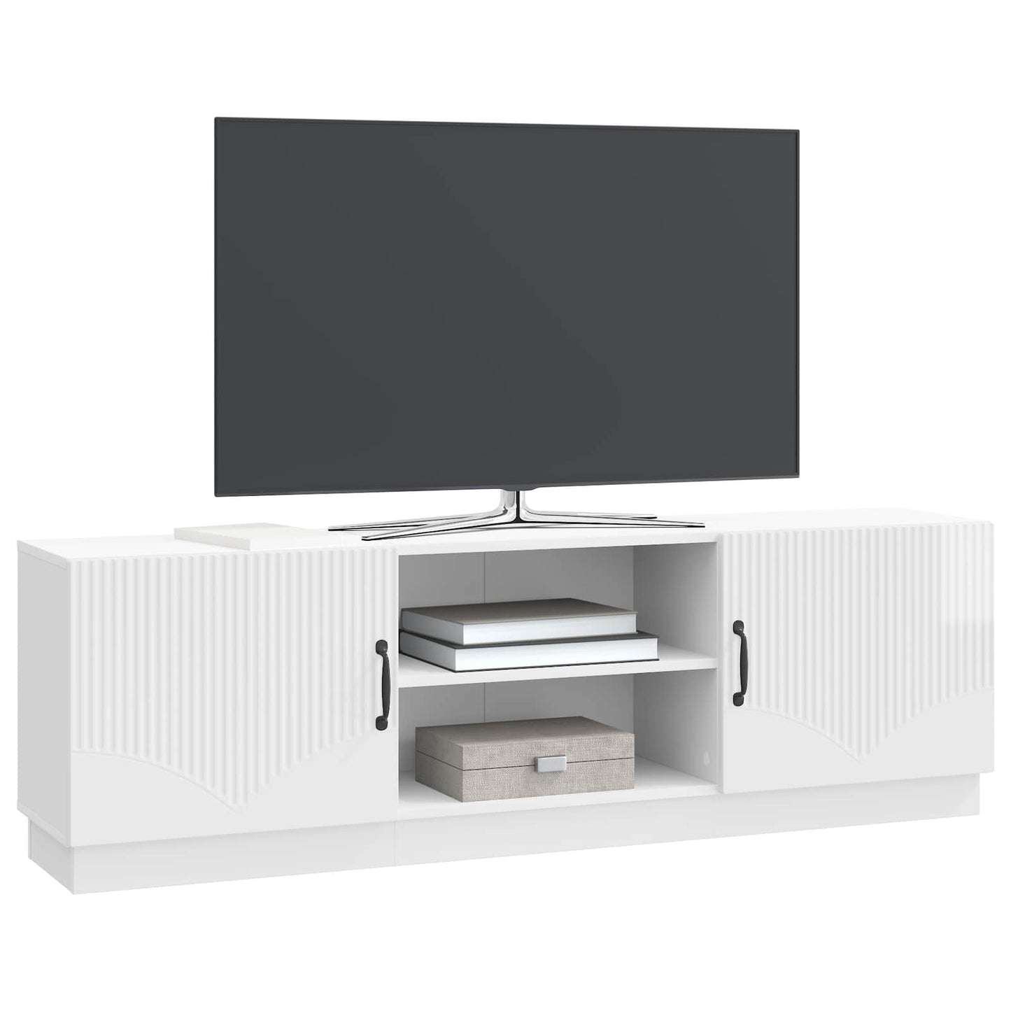 vidaXL Ντουλάπι TV Γυαλιστερό Λευκό 150 x 31 x 47 εκ