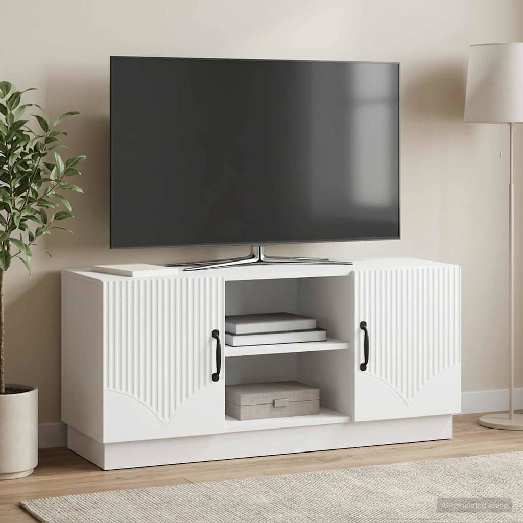 vidaXL Ντουλάπι TV Λευκό 102 x 34,5 x 47 εκ Επεξεργασμένο Ξύλο