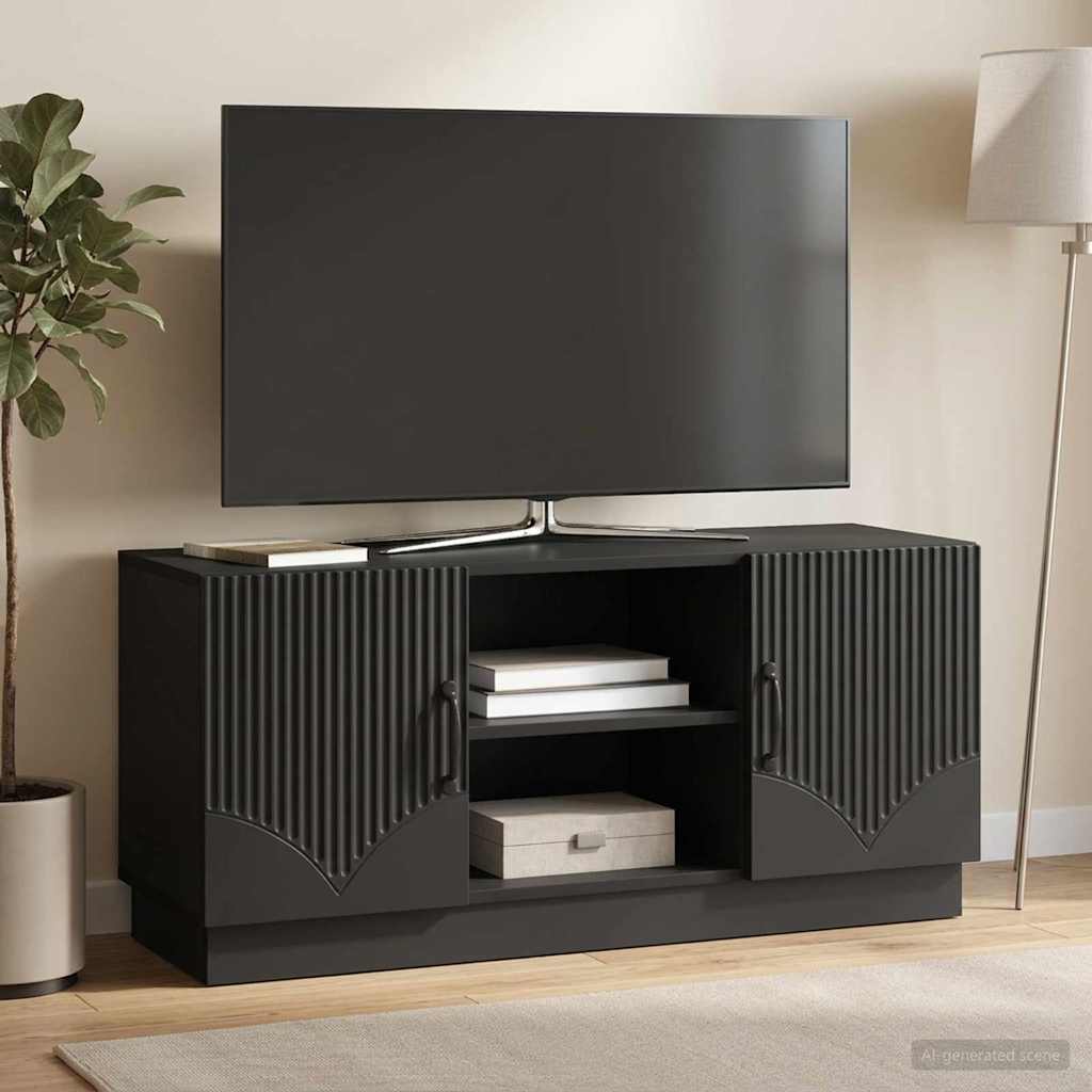 vidaXL Ντουλάπι TV Μαύρο 102 x 34,5 x 47 εκ Επεξεργασμένο Ξύλο