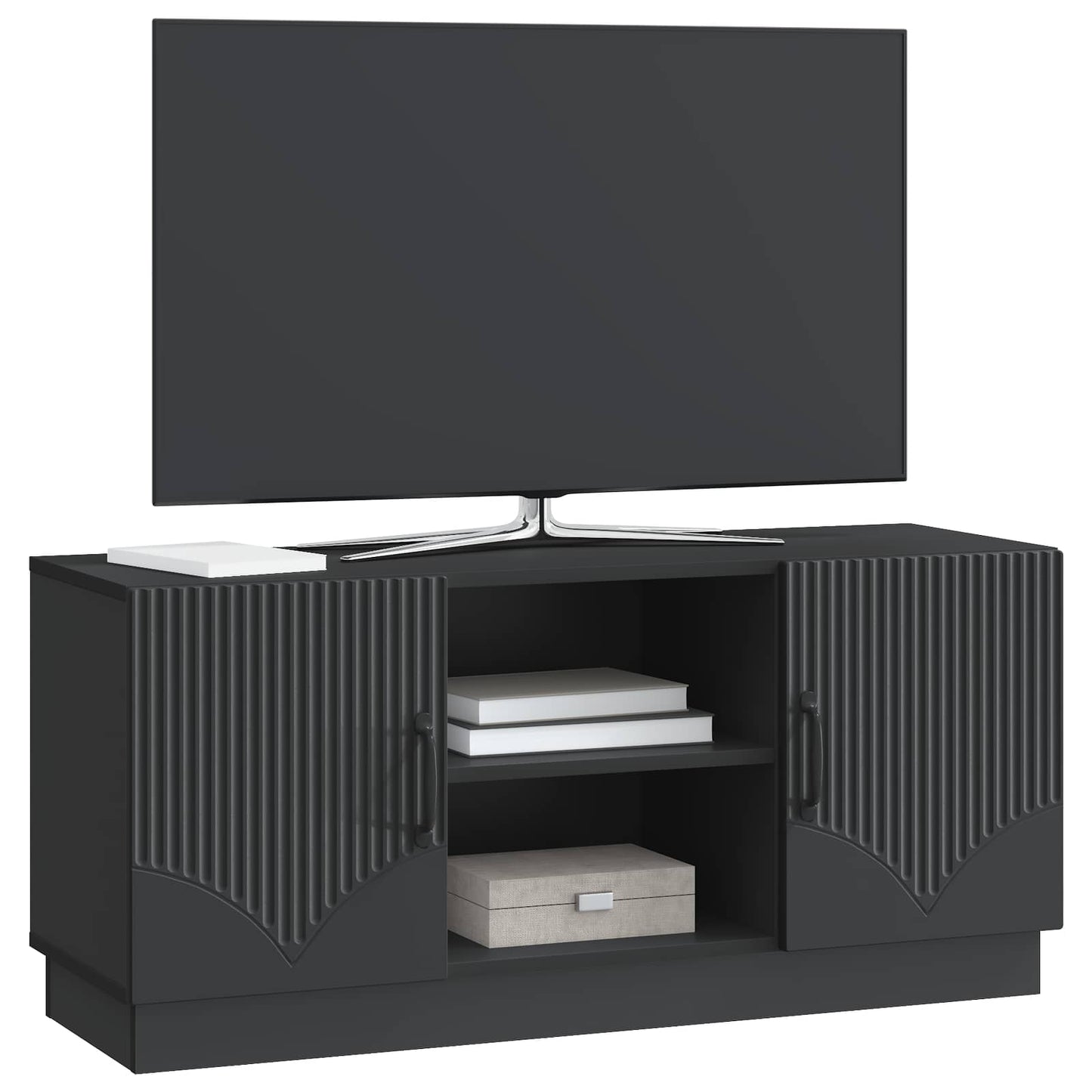 vidaXL Ντουλάπι TV Μαύρο 102 x 34,5 x 47 εκ Επεξεργασμένο Ξύλο