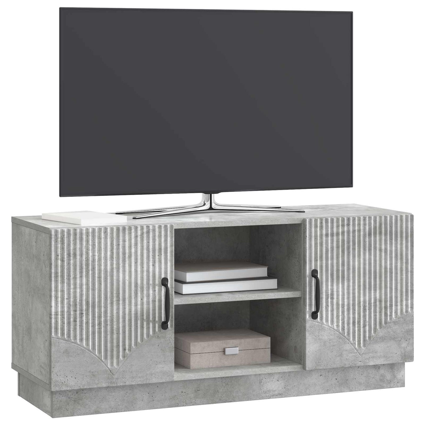 vidaXL Ντουλάπι TV Γκρι Σκυροδέματος 102 x 34,5 x 47 εκ