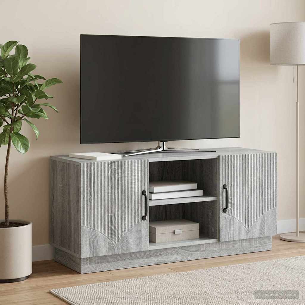vidaXL Ντουλάπι TV 102 x 34,5 x 47 εκ Γκρι Sonoma Επεξεργασμένο Ξύλο