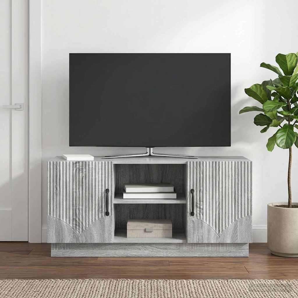 vidaXL Ντουλάπι TV 102 x 34,5 x 47 εκ Γκρι Sonoma Επεξεργασμένο Ξύλο