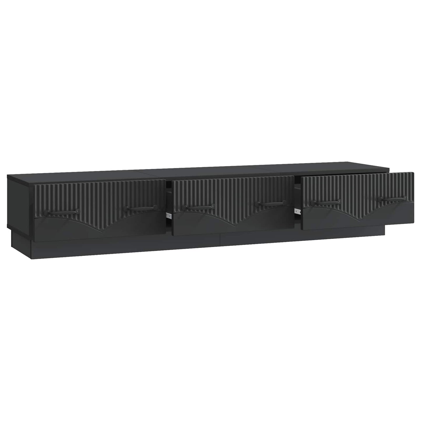 vidaXL Ντουλάπι TV Μαύρο 147 x 34,5 x 27 εκ Επεξεργασμένο Ξύλο