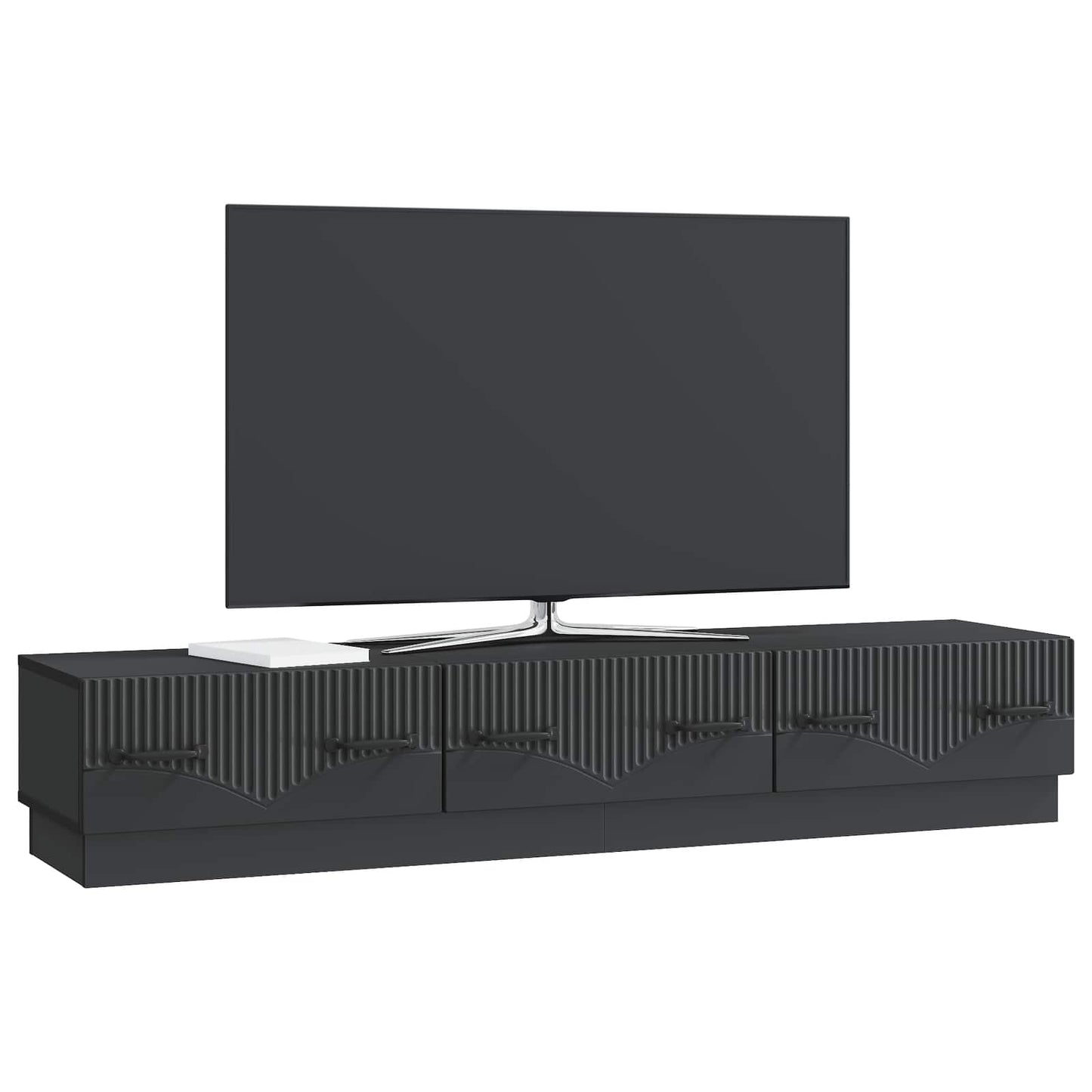 vidaXL Ντουλάπι TV Μαύρο 147 x 34,5 x 27 εκ Επεξεργασμένο Ξύλο
