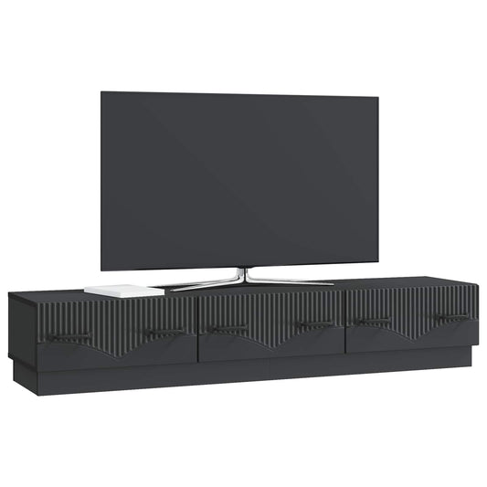 vidaXL Ντουλάπι TV Μαύρο 147 x 34,5 x 27 εκ Επεξεργασμένο Ξύλο