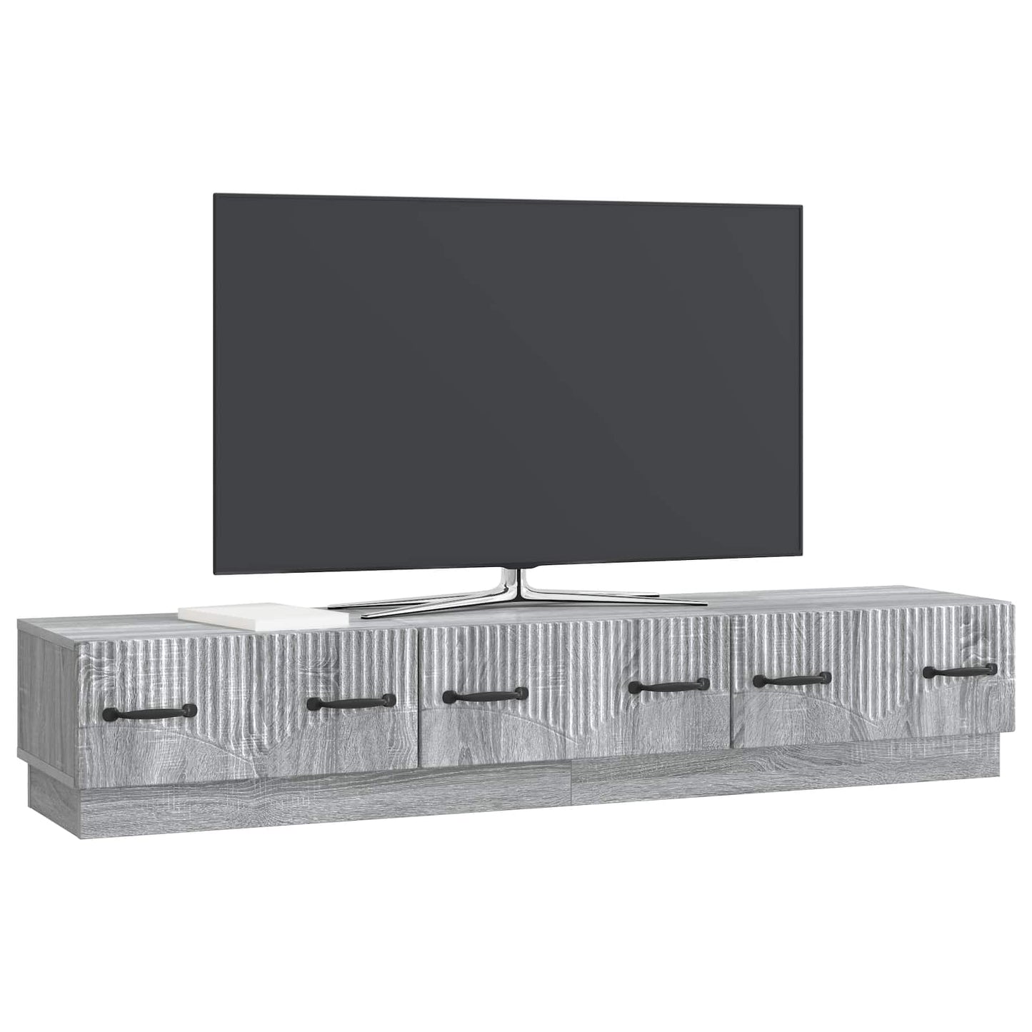 vidaXL Ντουλάπι TV Γκρι Sonoma 147 x 34,5 x 27 εκ Επεξεργασμένο Ξύλο