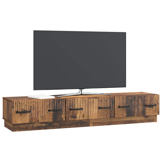 vidaXL Ντουλάπι TV με συρτάρι Παλαιωμένο ξύλο 147 x 34,5 x 27 εκ