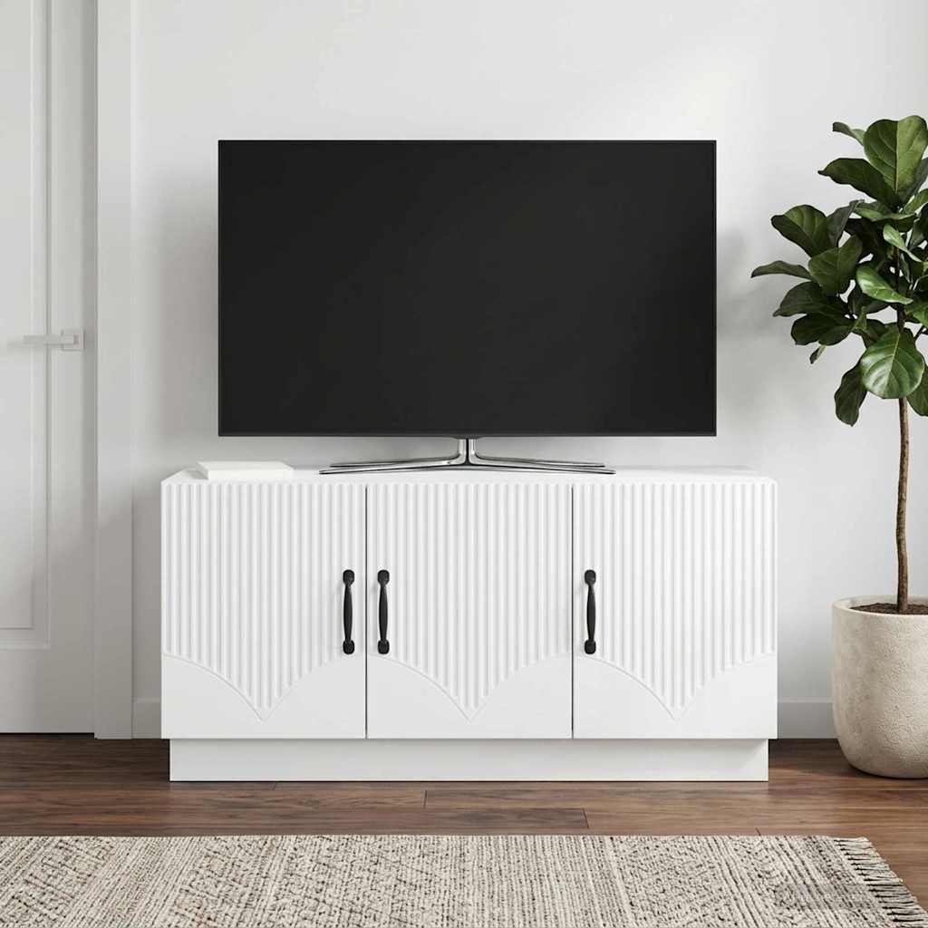 vidaXL Ντουλάπι TV Λευκό 99 x 34,5 x 47 εκ Επεξεργασμένο Ξύλο