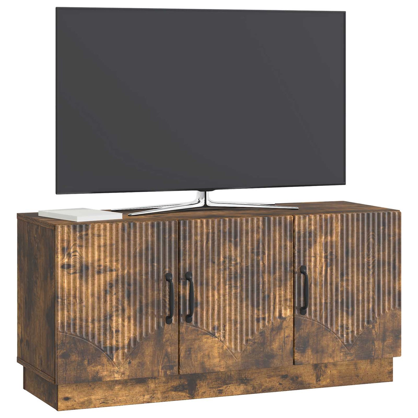 vidaXL Ντουλάπι TV Καπνισμένο Ξύλο Δρυός 99 x 34,5 x 47 εκ