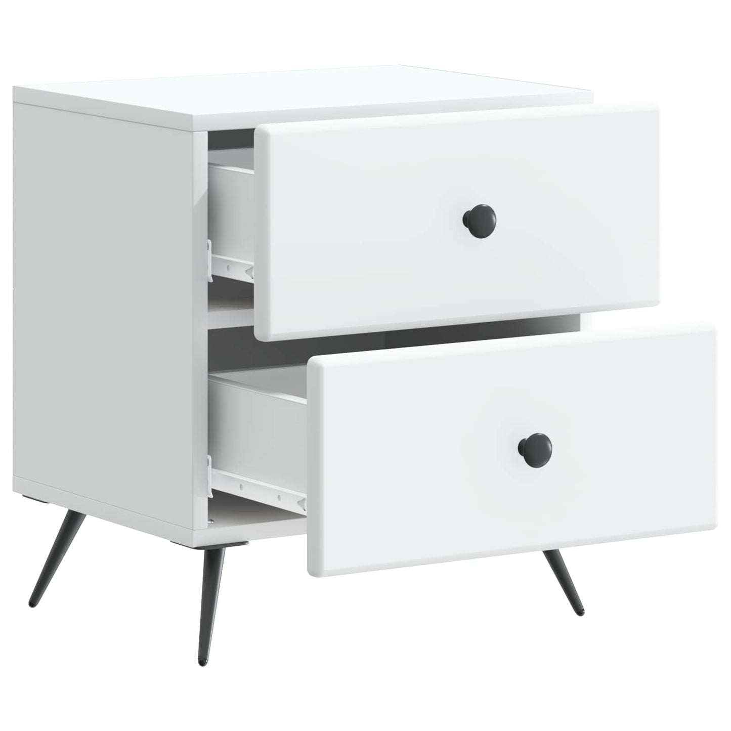 vidaXL Κομοδίνο Λευκό 43 x 34,5 x 47,5 εκ Επεξεργασμένο Ξύλο